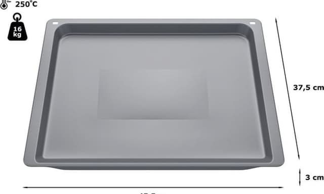 Bosch non-stick bageplade med mål og temperaturangivning