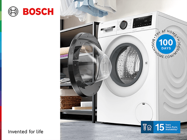 Bosch tvättmaskiner är designade för att tvätta kläder skonsamt och effektivt.