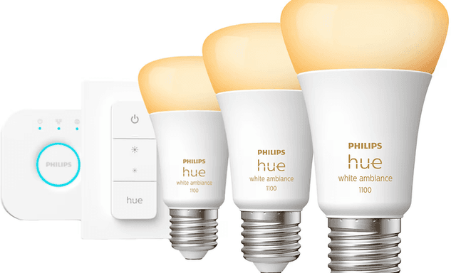 3 Philips Hue bulbs and smart hub