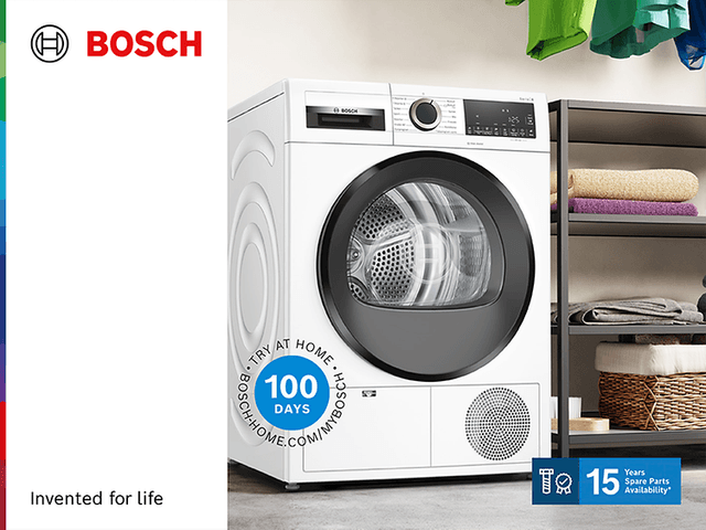 Bosch tørketromler gir skånsom og effektiv tørking av klærne dine