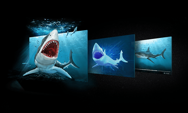 Samsung G90XF -pelinäyttö – AI 3D -videoiden muuntaminen