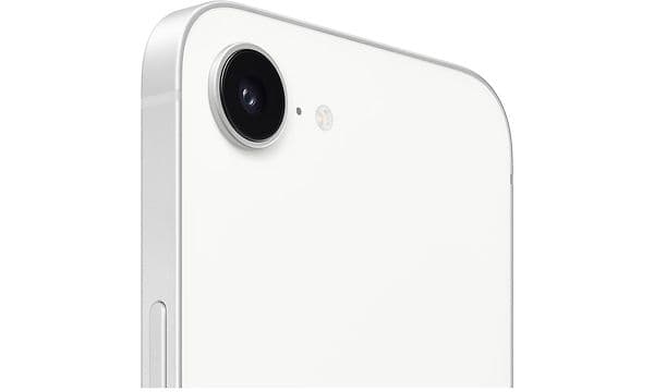 Lähikuva iPhone 16e -puhelimen takakamerasta