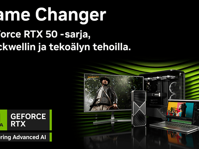 Nvidia RTX GeForce 50 Series - Game Changer -yläbanneri