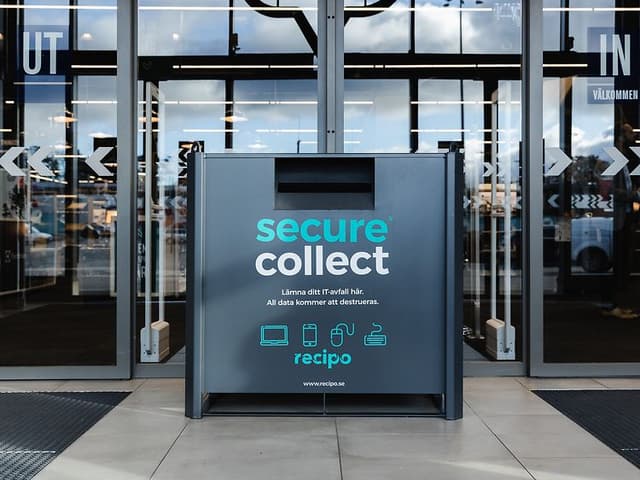 Secure Collect är en tjänst där du hos Elgiganten kan lämna in din gamla elektronik.