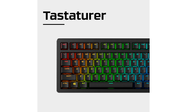 HyperX gamingtastatur med lys