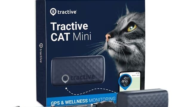 Product image on GPS tracker for cat