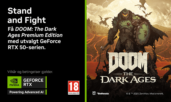 NVIDIA - DOOM: The Dark Ages Premium Edition GeForce RTX 50 Series Bundle top banner