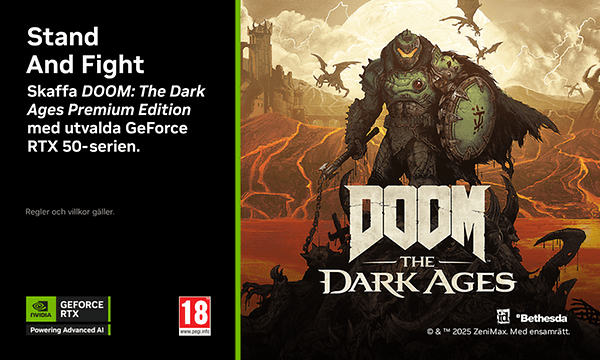 NVIDIA - DOOM: The Dark Ages Premium Edition GeForce RTX 50 Series Bundle top banner