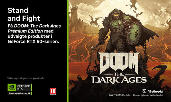 NVIDIA - DOOM: The Dark Ages Premium Edition GeForce RTX 50 Series Bundle top banner
