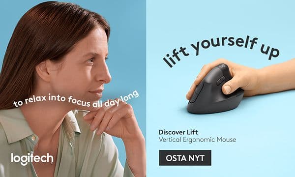 Logitech - Discover Lift Vertical Ergonomic Mouse