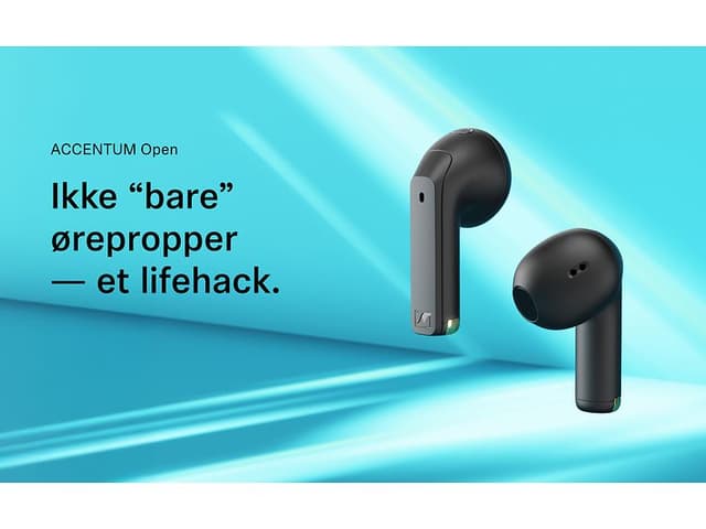 Accentum Open på banner med teksten: "Ikke “bare” ørepropper – et lifehack."