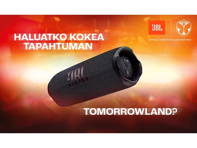 JBL Tomorrowland banneri
