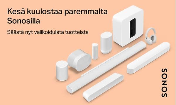 SONOS - Kesä kuulostaa paremmalta Sonosilla -banneri