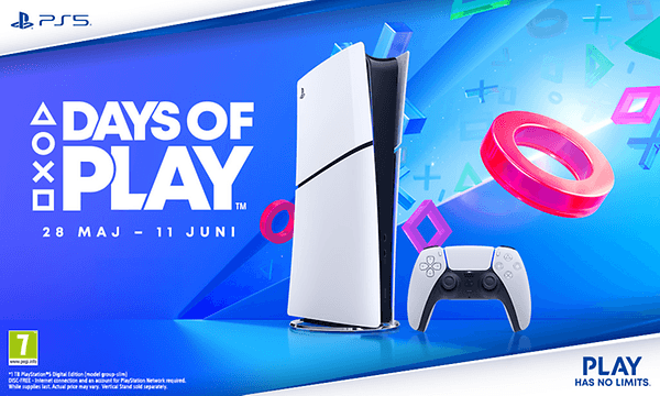 Campaign banner with PlayStation 5 and the text "Days of Play - Play has no limits"