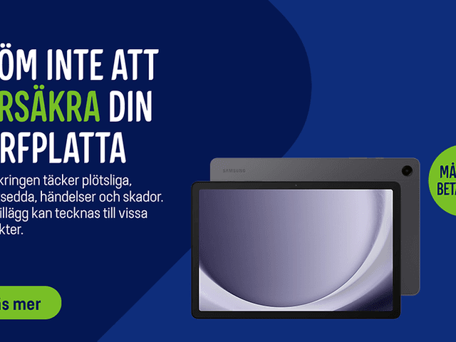 GLÖM INTE ATT FÖRSÄKRA DIN SURFPLATTA