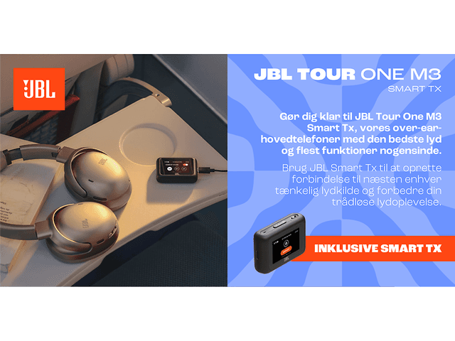 JBL TOUR PRO M3TX på banner