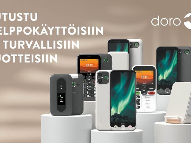 Doro -puhelimia ja teksti; tutustu helppokäyttöisiin ja turvallisiin tuotteisiin