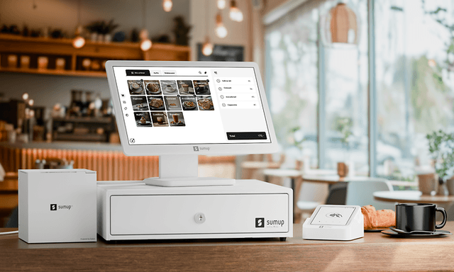 SumUp total payment solution i en café