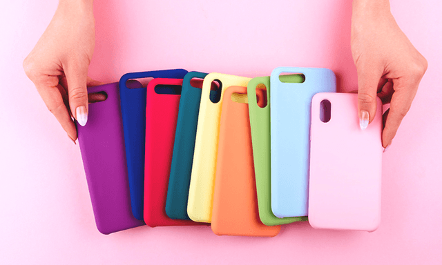 Phone-cover - Phone covers on a pink background