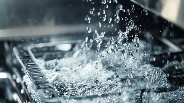 Splashes of the inside of an dishwasher