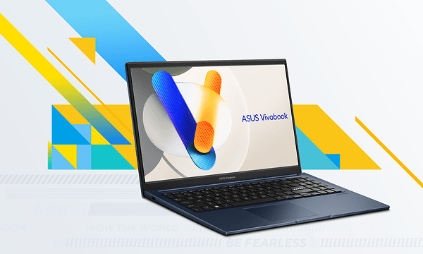 Computing - Asus - En åben laptop set fra fronten