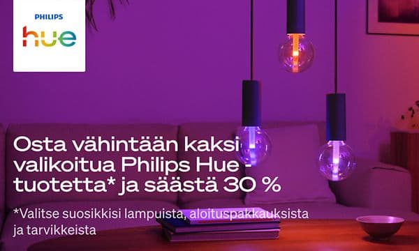 Philips HUE -kampanjan mainoskuva
