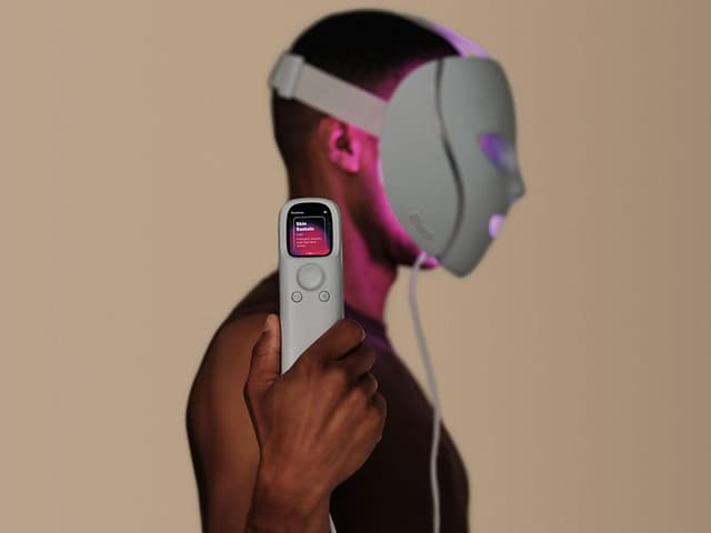 CryoGlow LED-maske og fjernbetjening