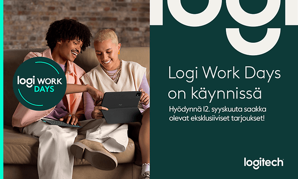 Logitech - Logi work days - Yläbanneri - Hyödynnä 12. syyskuuta saakka olevat eksklusiiviset tarjoukset