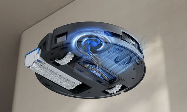 Ecovacs Deebot T80 OMNI - Illustration av OZMO ROLLER Instant Self-Washing Mopping Technology och ZeroTangle 3.0