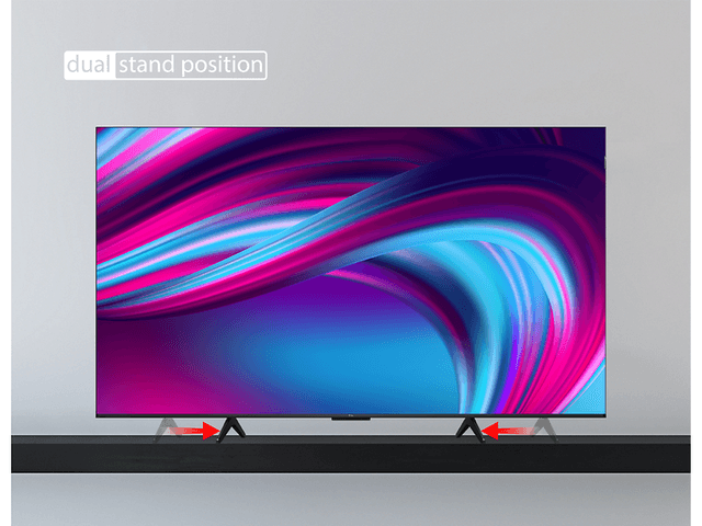 TCL QLED810K tyylikkäällä kaksiasentoisella jalustalla