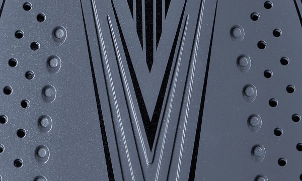 Close-up of Apt Steam Iron with ceramic-coated aluminium soleplate