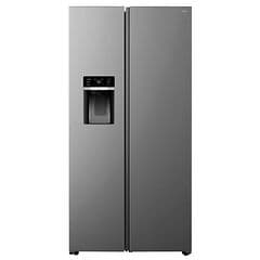 Teräksenvärisen TCL-side-by-side -jääkaappipakastimen tuotekuva