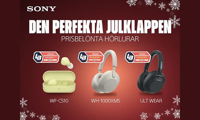 Sony hörlurar – den perfekta julklappen