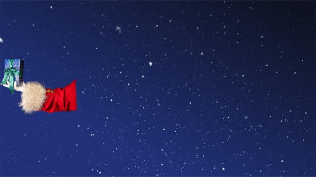 Julemanden og julegaven i snevejr