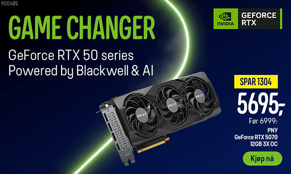 PNY GeForce RTX 5070 12GB 3X OC grafikkort