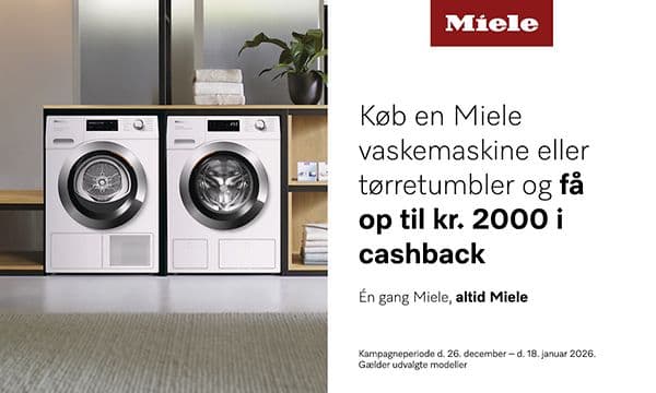 Miele Hvidevarer Cashback-kampagne - Top banner desktop