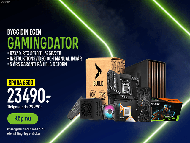 Build Gaming PC RTX 5070 TI, R7X3D