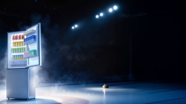 TCL-kjøleskap på isen