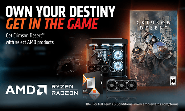 Kaupan päälle Crimson Desert™ valikoitujen AMD-tuotteiden ostajalle