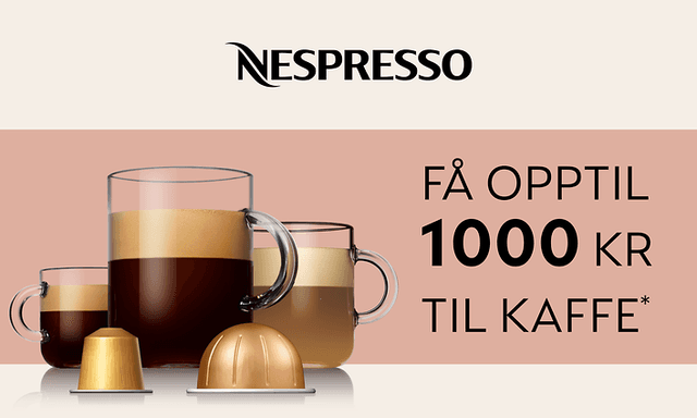 Nespresso kaffetilbud - Opptil 1000 NOK i gave