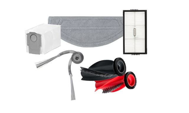 Roborock Saros 20 tilbehørspakke mot hvit bakgrunn