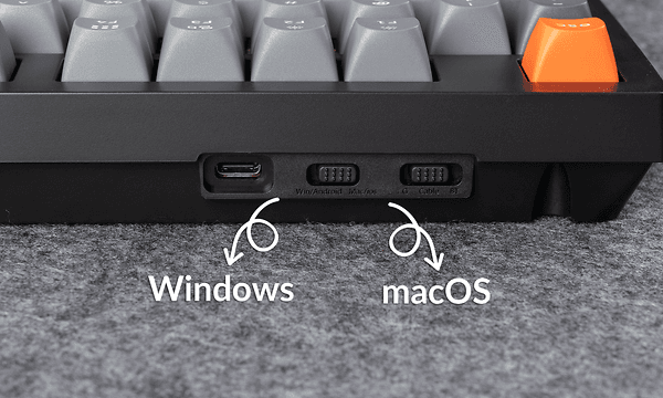 Keychron-tastatur med dedikerte taster for Windows og macOS