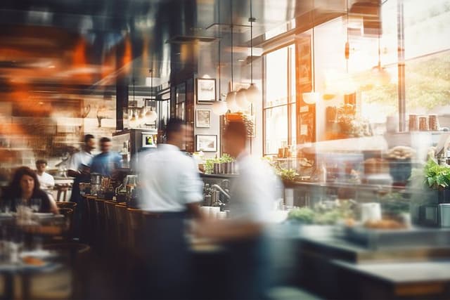 Frigelux - Sumennettu kuva kahvilasta