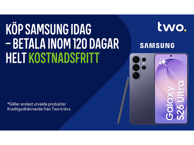 Köp Samsung idag – betala inom 120 dagar helt kostnadsfritt