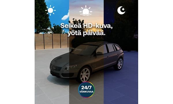 Arlo Essential 3 HD -valvontakamera, selkeä HD-kuva yötä päivää