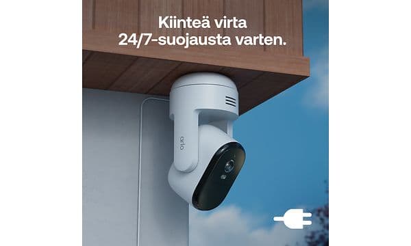 Arlo Essential 3 2K on kiinteästi asennettu ympärivuorokautiseen suojaukseen