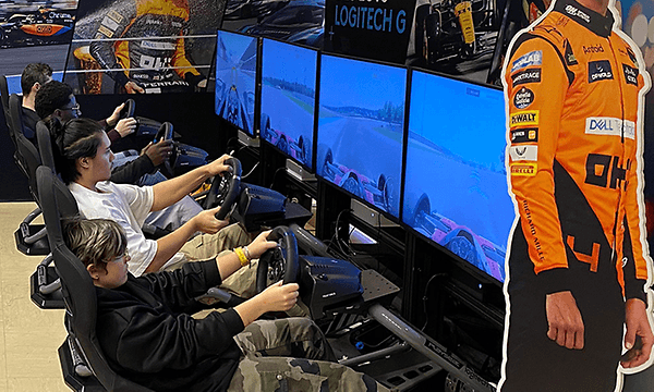 En gruppe der simracer