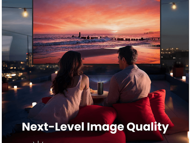 nebula-capsule-3-projector with couple watching big screen