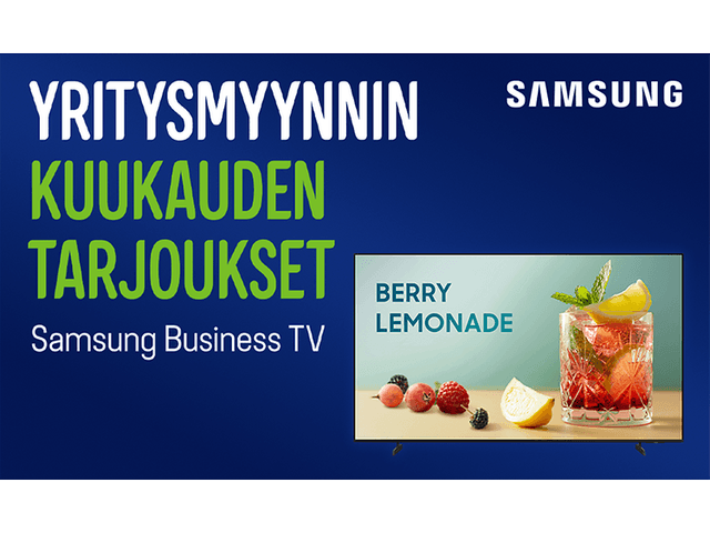 Yritysmyynnin toukokuun tarjous - Samsung Business TV