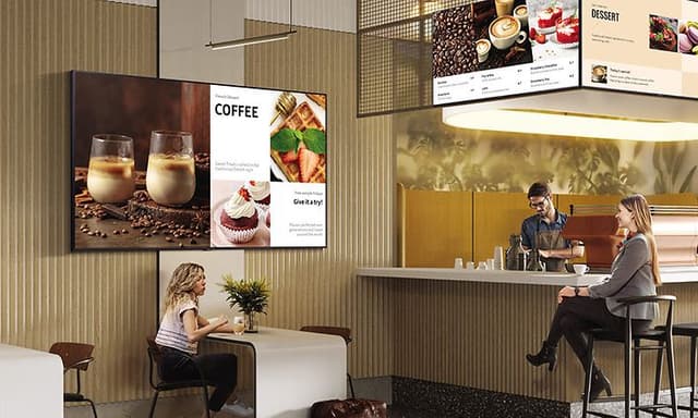 Samsung Business TV i kafe